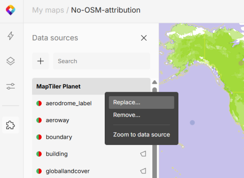 Replace MapTiler Planet data source